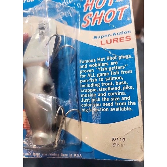 Vintage Eddie Pope Hot Shot M110 Silver Fishing Lure - Picture 4 of 9